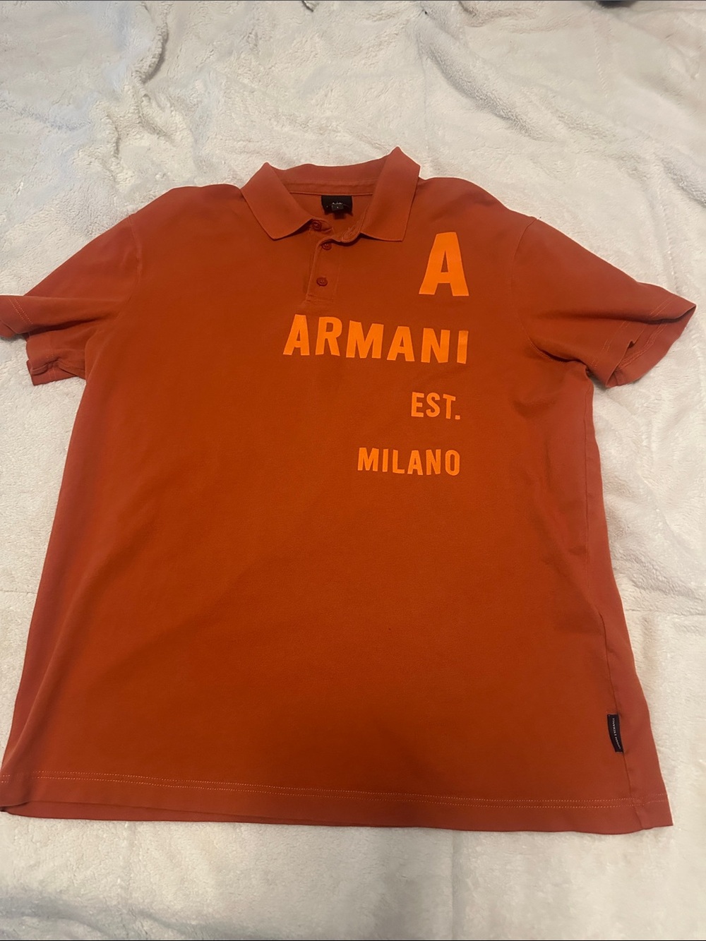 Armani Exchange Orange Men’s Polo Shirt Size M